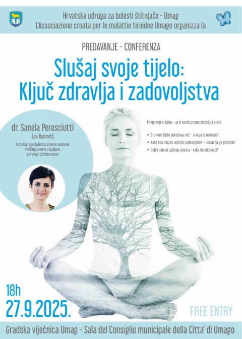 Predavanje: Ključ zdravlja i zadovoljstva, dr. Sanela Peresciutti